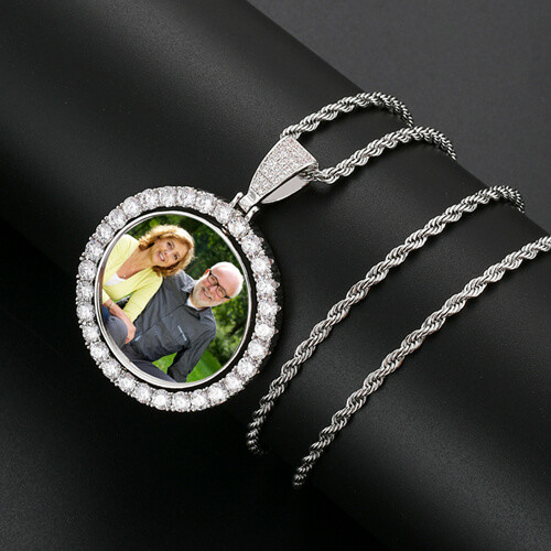 personalized photo locket jewelry wholesale suppliers custom spinner diamond pendant necklace with picture makers and stores websites